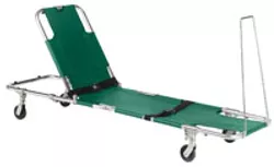 JUNKIN JSA‑604‑S “EASY FOLD” Swivel Wheeled Stretcher with Adjustable Back Rest